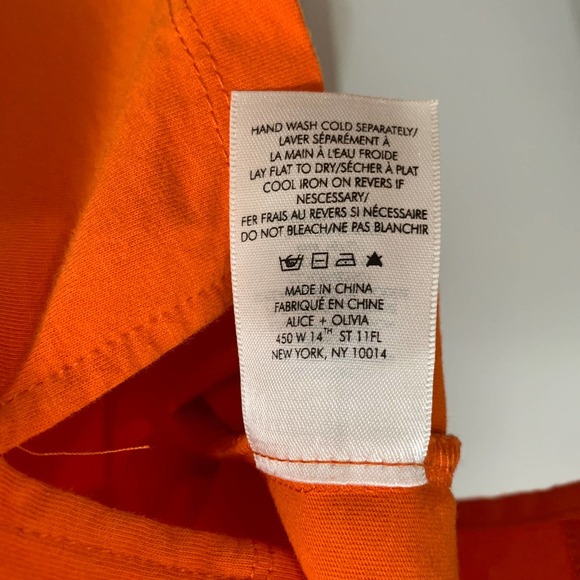 Alice + Olivia Evie Wrap T-Shirt Dress Orange Size M - Picture 10 of 11